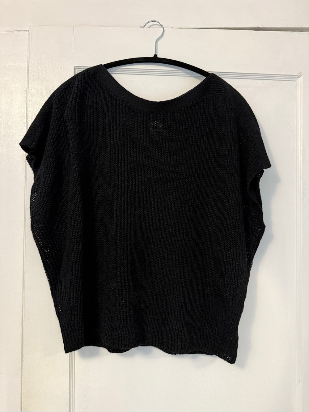 Roots Lightweight Black Knit Boxy Sweater